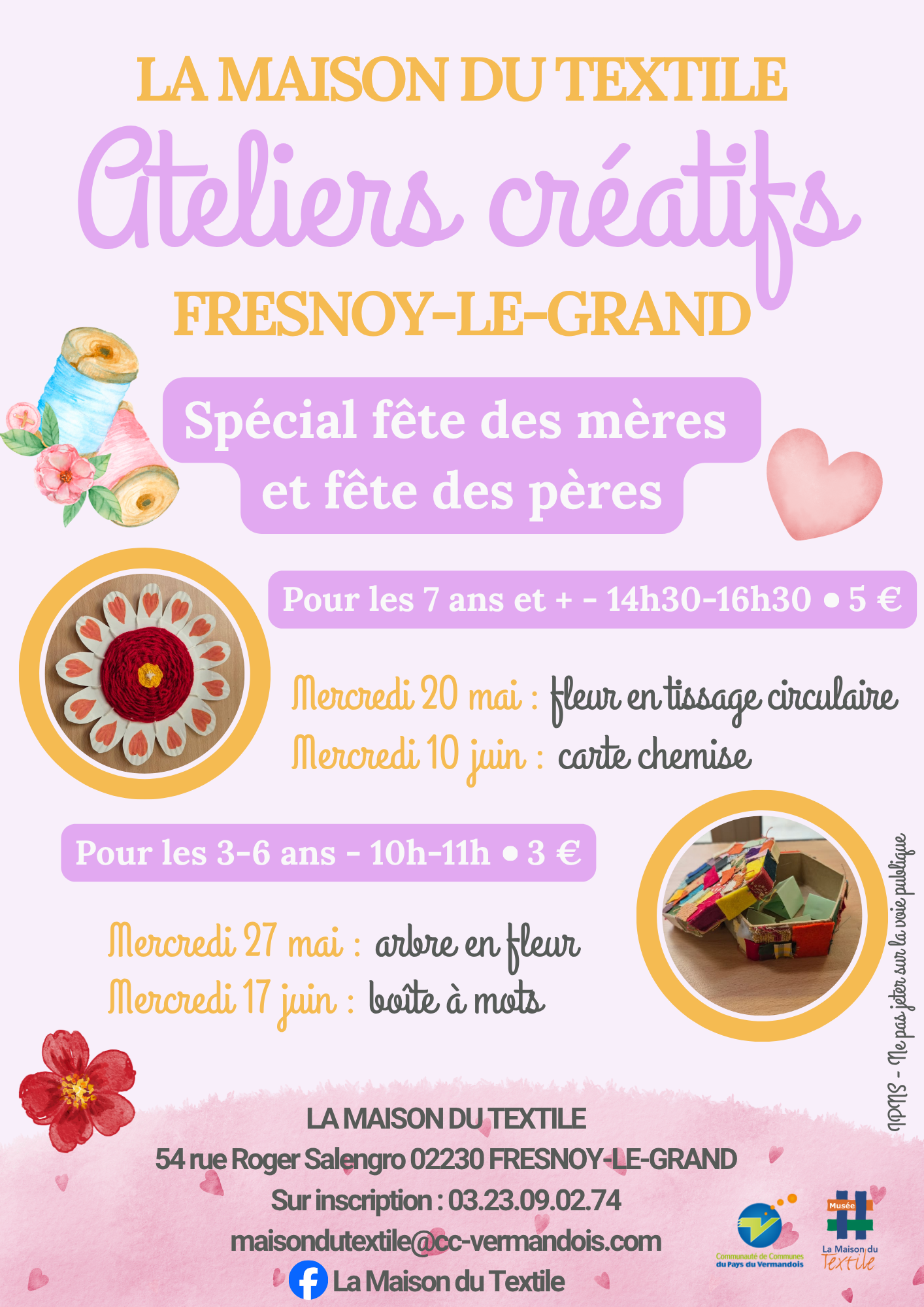 Ateliers créatifs fête des parents
